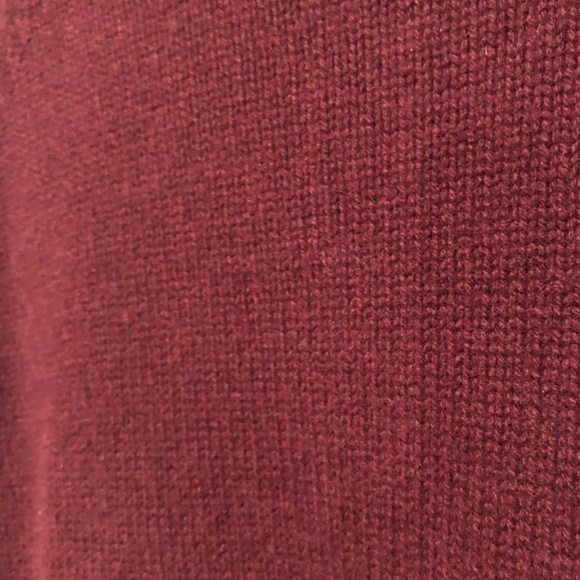 Ann Taylor Sz. S 100% Cashmere Burgundy Turtleneck Sweater Tunic - Picture 6 of 11